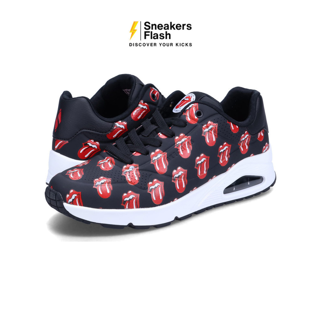 SKECHERS X Rolling Stones Uno Sepatu Sneakers Pria - 183101BKRD - Size 41