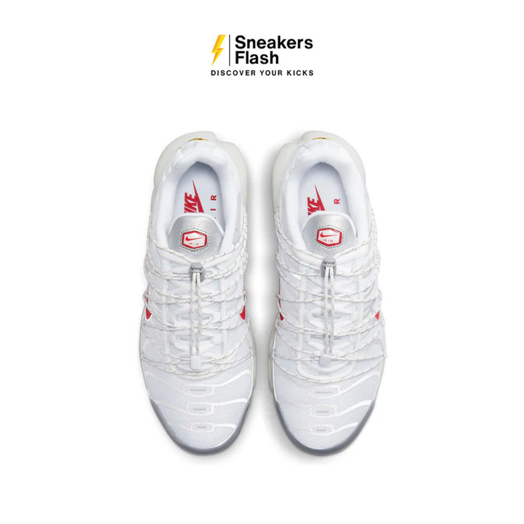 NIKE Air Max Plus Utility White Red Sepatu Sneakers Wanita - FN3488100 - Size 36