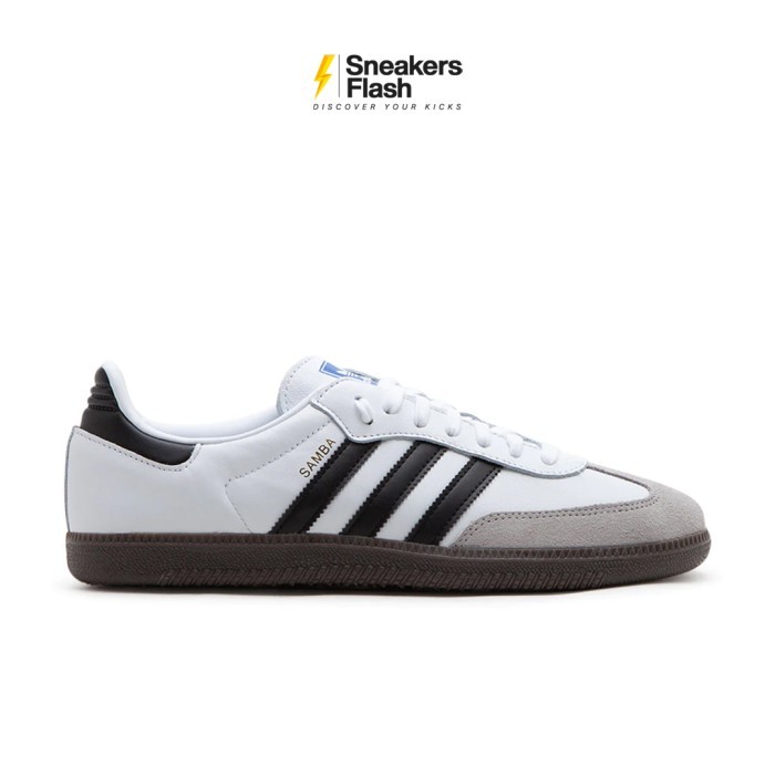 ADIDAS Samba Og White Black Gum Sepatu Sneakers Unisex - B75806 - Size 44
