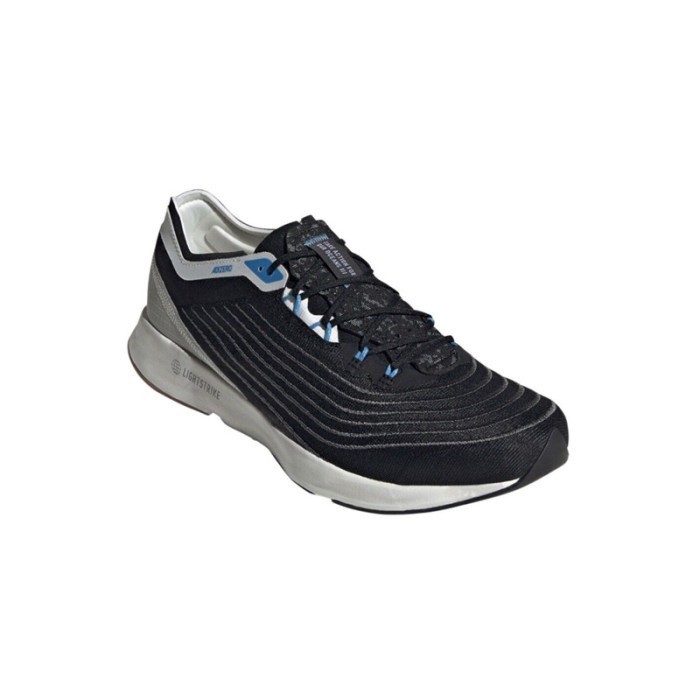 ADIDAS Adizero Parley Black Grey Pulse Blue Sepatu Uniseks - HQ6598 - Size 37.3