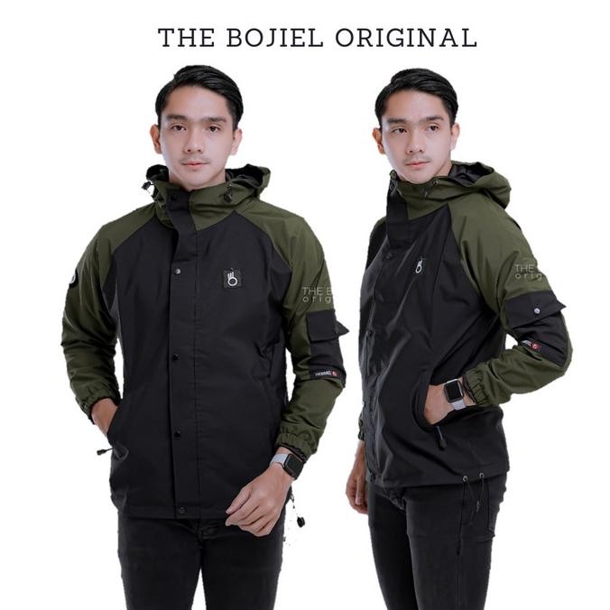 JAKET PRIA PARKA HIJAU ARMY / JAKET MOTOR / JAKET ANTI AIR + ANGIN