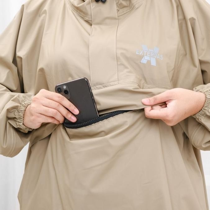 JAS HUJAN EXTERJAS MODEL SAKU KANGURU/ JAS HUJAN PRIA DEWASA/JAS HUJAN