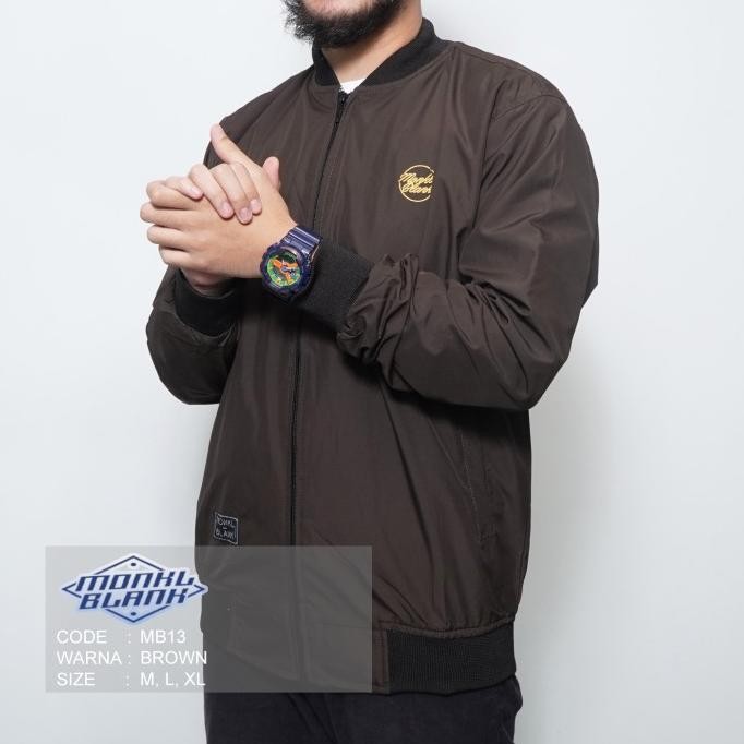 JAKET BOMBER PRIA MONKL BLANK BAHAN PARASUT COLUMBIA WP ANTI AIR MB-13