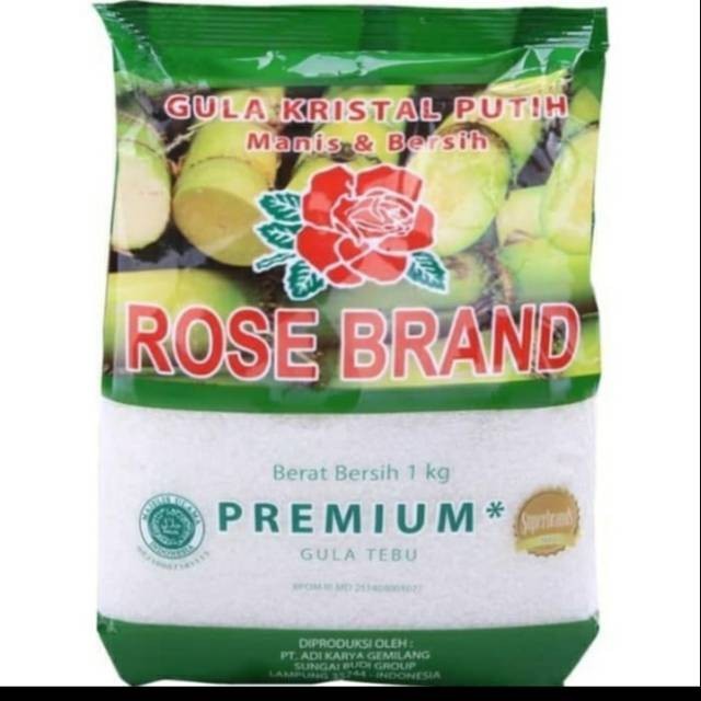 

GULA PASIR ROSE BRAND 1 kg _rumusasuki