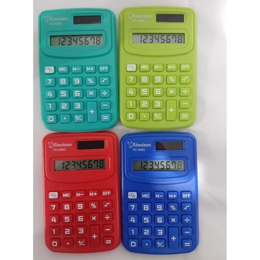 

TERSEDIA KINCIZEN KC 568C - KALKULATOR SAKU WARNA WARNI / POCKET CALCULATOR ORI