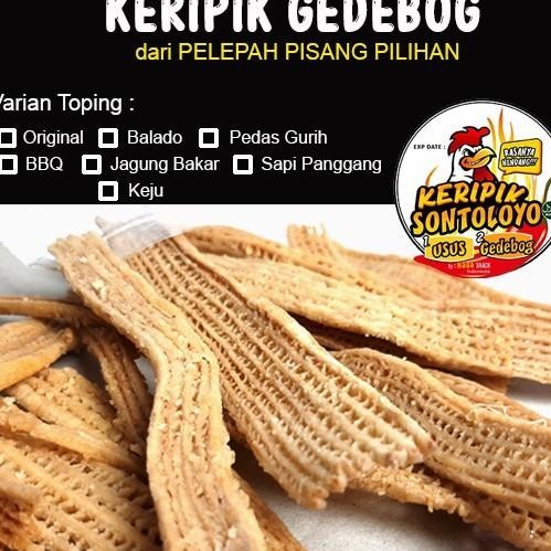 

Boom Keripik Gedebog Pisang / Keripik Pelepah Pisang Berat 40Gr