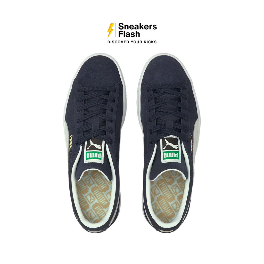 PUMA Suede Classic Xxi Peacoat Navy White Sepatu Sneakers Pria - 37491504 - Size 46