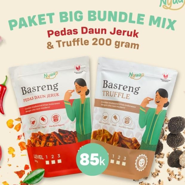 

Bundle Basreng Nyuap Pedas Daun Jeruk Dan Truffle 200 Gram