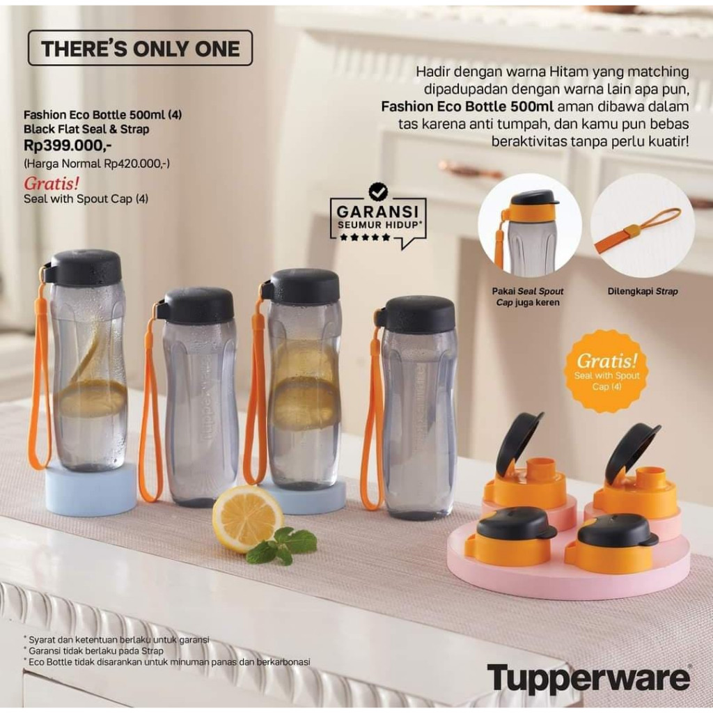 eco bottle fashion hitam 500ml