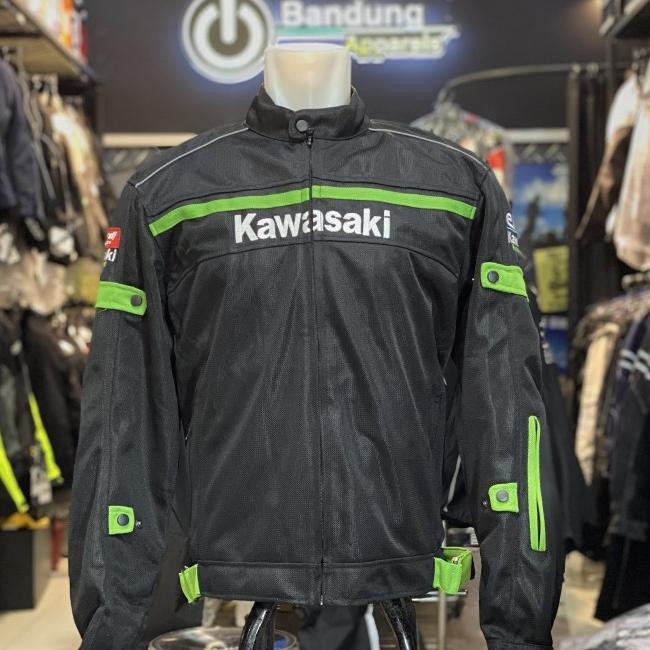 Jaket Motor Kawasaki Elf Racing Mesh Jacket Touring Ninja Protector Promo