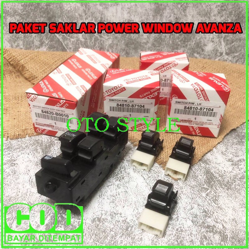 PAKET SAKLAR POWER WINDOW AVANZA OTOMATIS - SAKLAR POWER WINDOW - SINGLE POWER WINDOW AVANZA SET