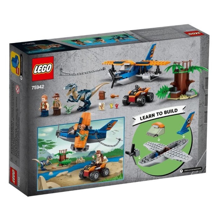 LEGO 75942 JURASSIC WORLD Velociraptor: Biplane Rescue Mission