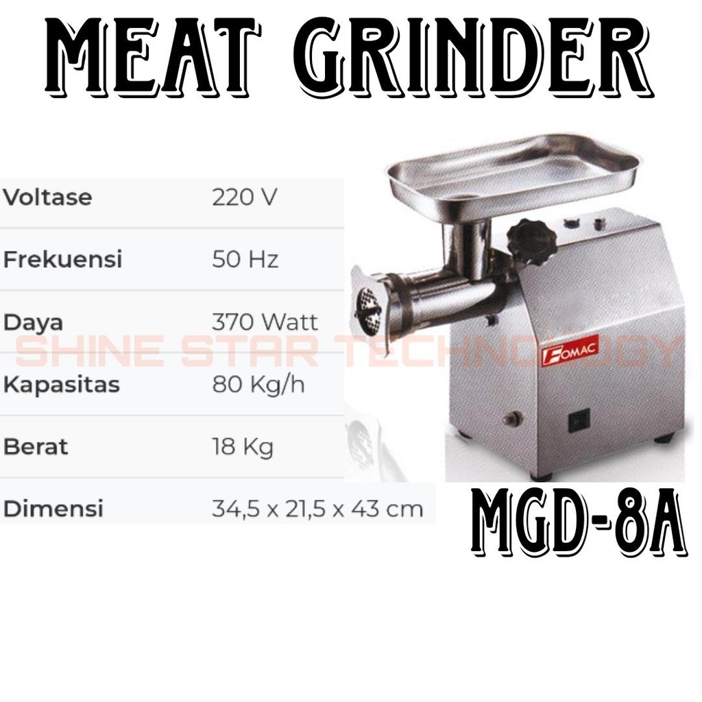 MEAT GRINDER MACHINE FOMAC MGD-8A Mesin Gilingan Daging FOMAC