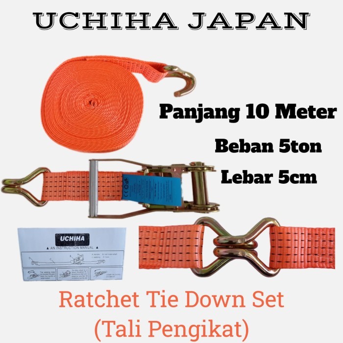 BEBAS ONGKIR - Trek belt tali pengikat barang UCHIHA webbing sling 3ton 6-10 meter