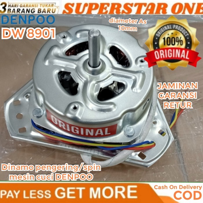 MOTOR/DINAMO PENGERING MESIN CUCI DENPOO DW-8901/DW 8901