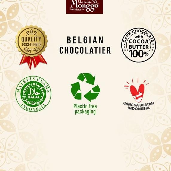 

CR - Chocolate Monggo | Premium Chocolate Pralines Ballotin Box 14 pcs | Kado Gift Exlusive TERLARIS