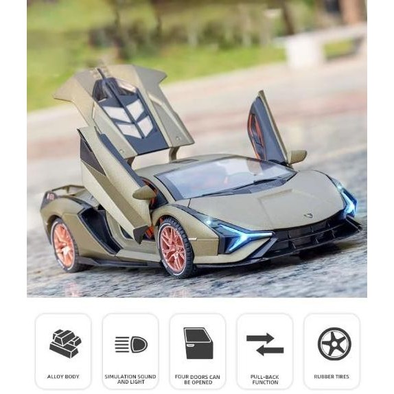 Miniatur Mobil Diecast Skala 1:24 Lamborghini Sian FKP 37