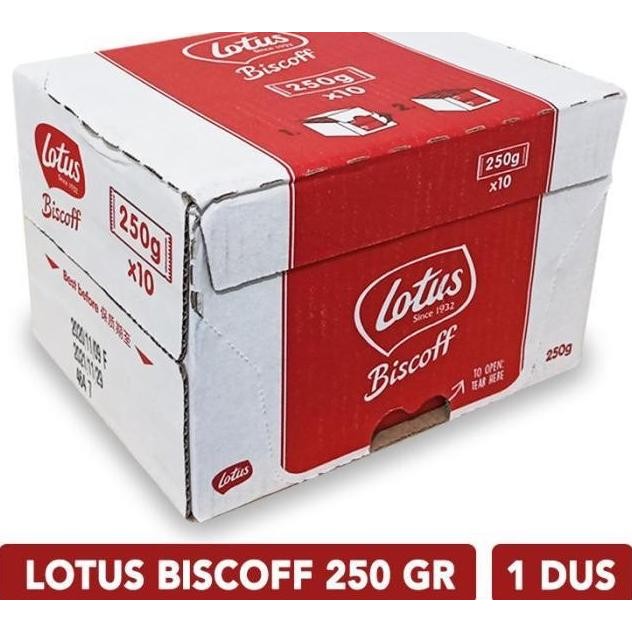 

Lotus Biscoff Biskuit 250 Gram 1 Dus Isi 10 Bungkus