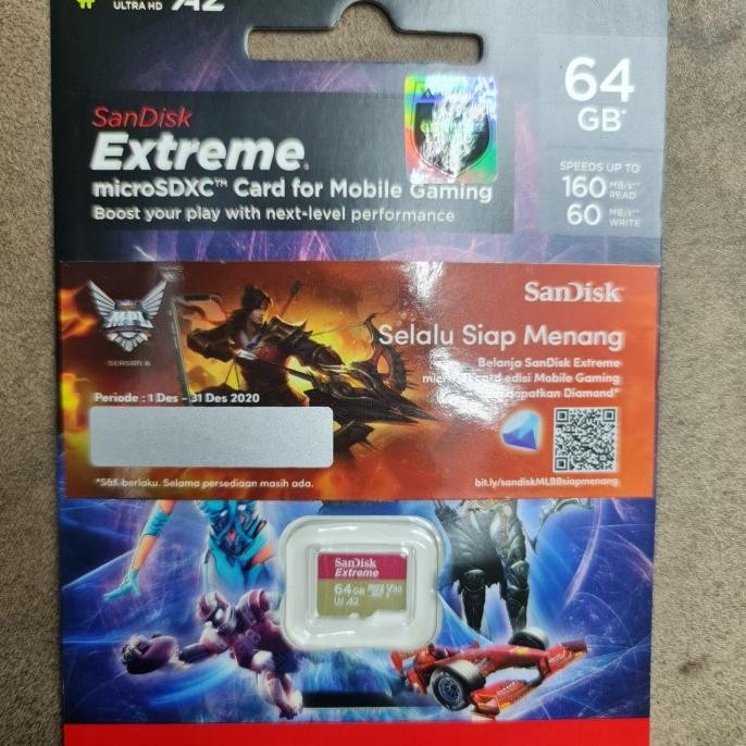 Memory Sandisk Extreme 64Gb Microsd / Mempry Sandisk Microsd 64Gb Original