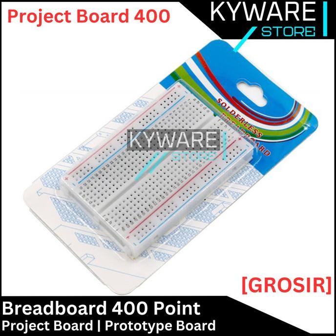 Mini Breadboard 400 Point Project Board Kecil Protoboard Solderless
