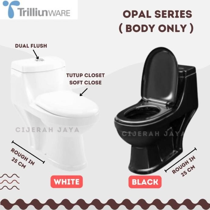 KLOSET DUDUK TRILLIUN OPAL ONE PIECE MONOBLOK CLOSET DUDUK OPAL BLACK
