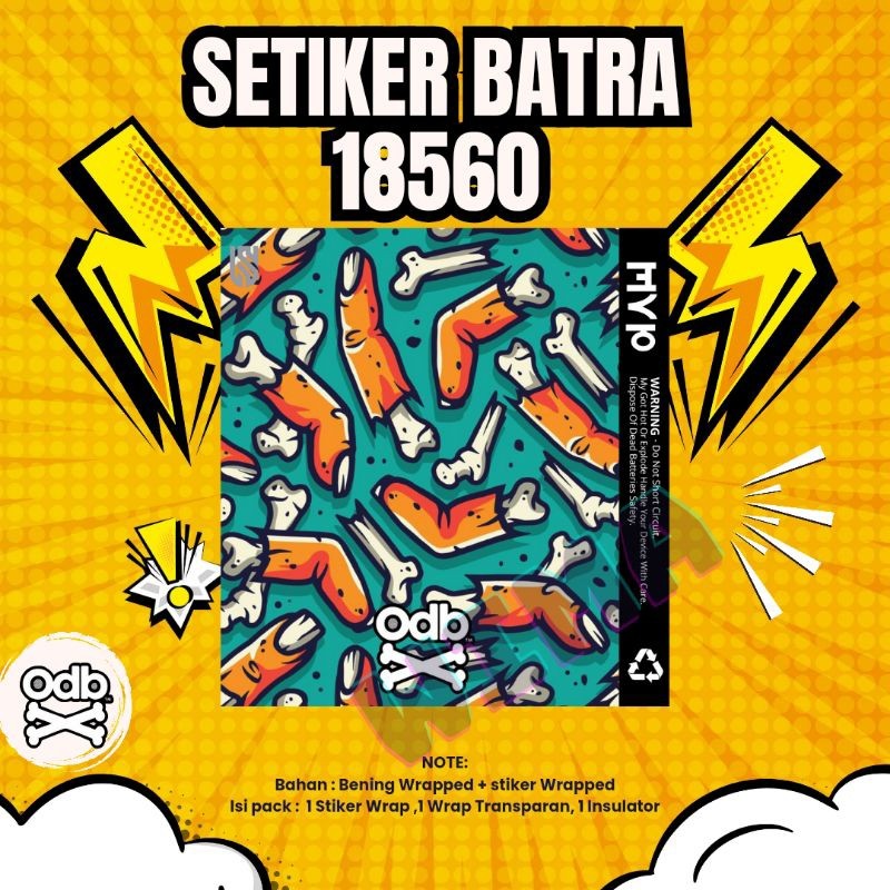 

Wrap* Pelindung Batrai Stiker Wrab 18650 Motiv V7 Limited Edition Dan Anti Gores Wrap Skin Garksin CUSTOM Gratis (2pcs)