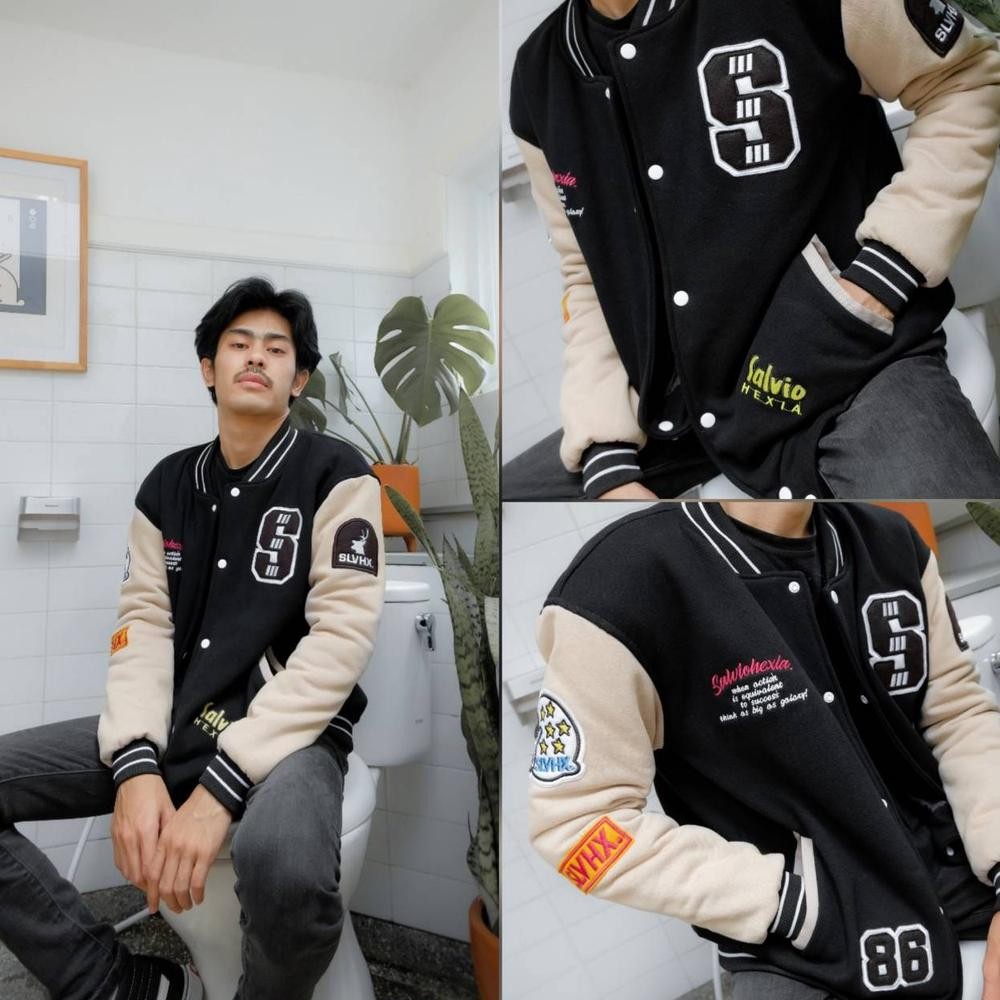 Jaket Varsity Modern Keren Salvio Hexia Sunmori Baseball