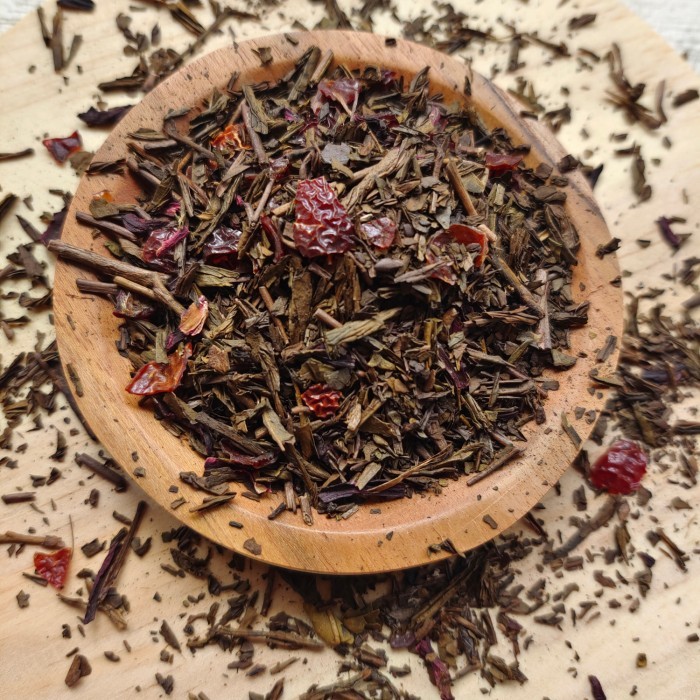 

Houjicha Rosehip Loose Leaf - Artisanal Blend