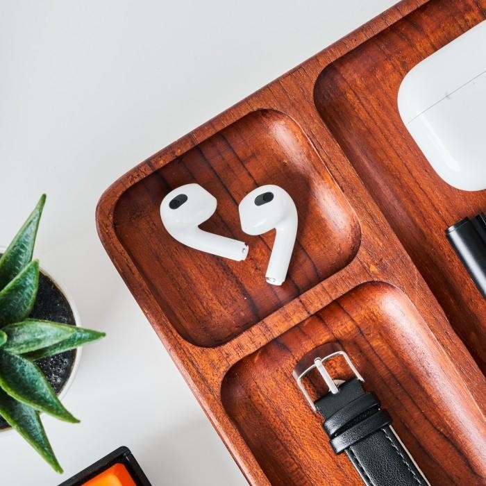 

Skandif Catchall Tray Premium Teak Wood Desk Organizer Kayu Jati (Re)