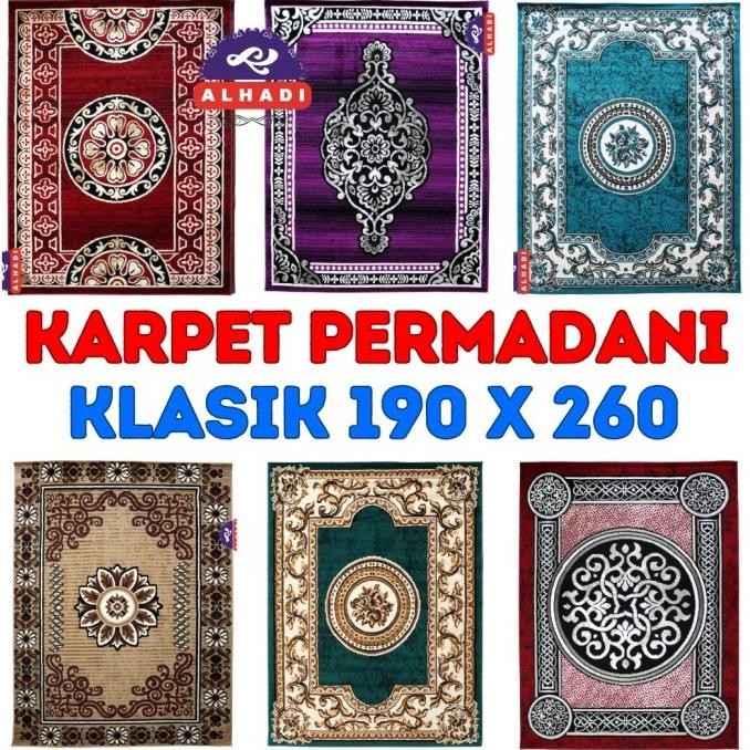 ALHADI KARPET PERMADANI 190CM X 260CM TEBAL 8MM SHABEL ABSTRAK KLASIK 2 1411T