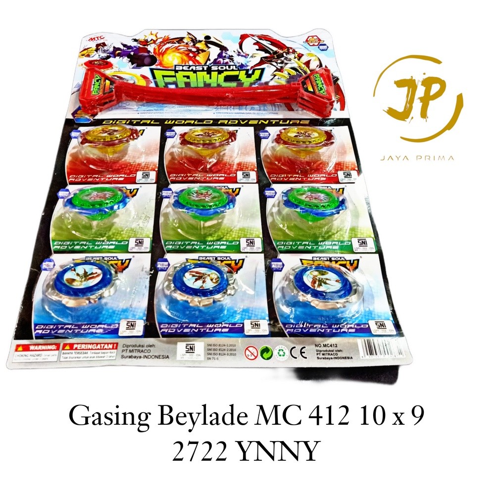 MAINAN ANAK GASING BEYBLADE MC.412 ISI 9X10