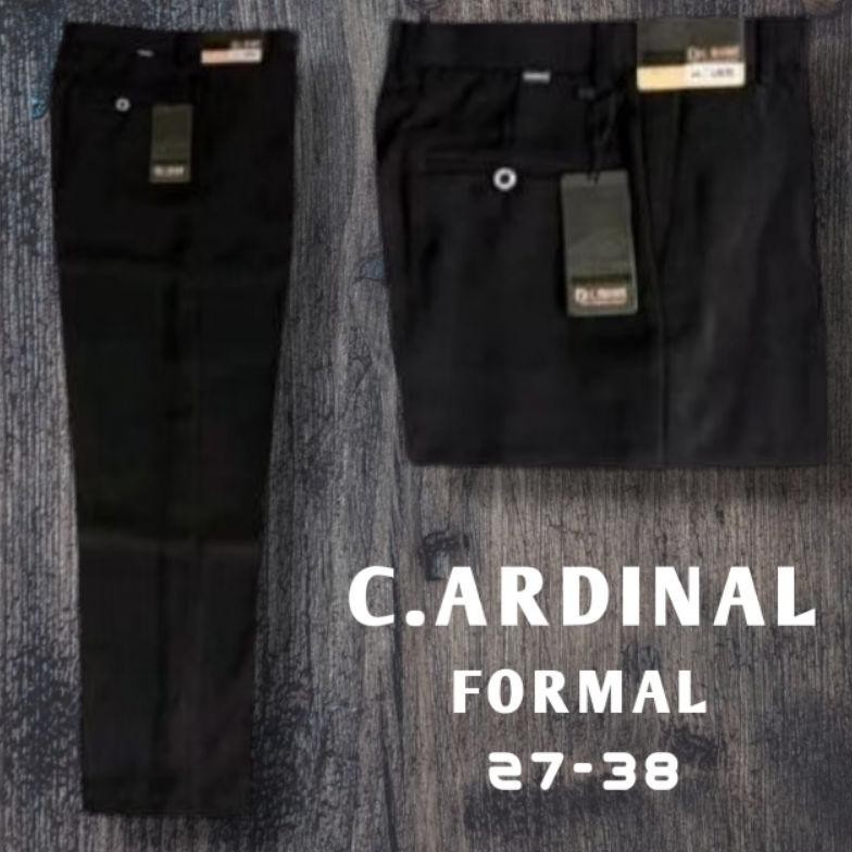 Celana Bahan Pria Celana Kantor Celana Formal Cardinal Hitam / Reguler Cardinal Panjang Dewasa/ Card