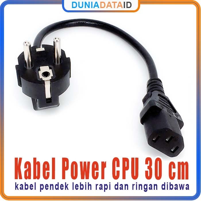 Kabel Power CPU Untuk PC / Server Pendek 30cm ( IEC 3 to C13 Socket ) READY