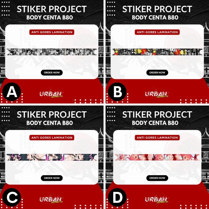 

Wrap* Stiker B80 Anime Collection 2 Wrap Skin Stiker Garksin CUSTOM Gratis (2pcs)