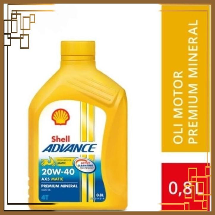 [JA55] OLI SHELL ADVANCE AX5/AX 5 MATIC SCOOTER 20W40/20W-40 JASO MB (0.8L)