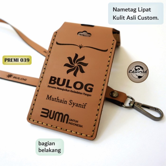 

Name Tag Lipat Kulit Asli Custom