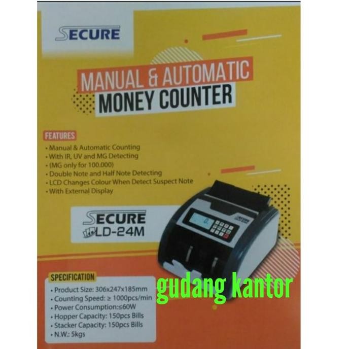 

TERSEDIA MESIN HITUNG UANG SECURE LD-24 M MANUAL & AUTOMATIC MONEY COUNTER