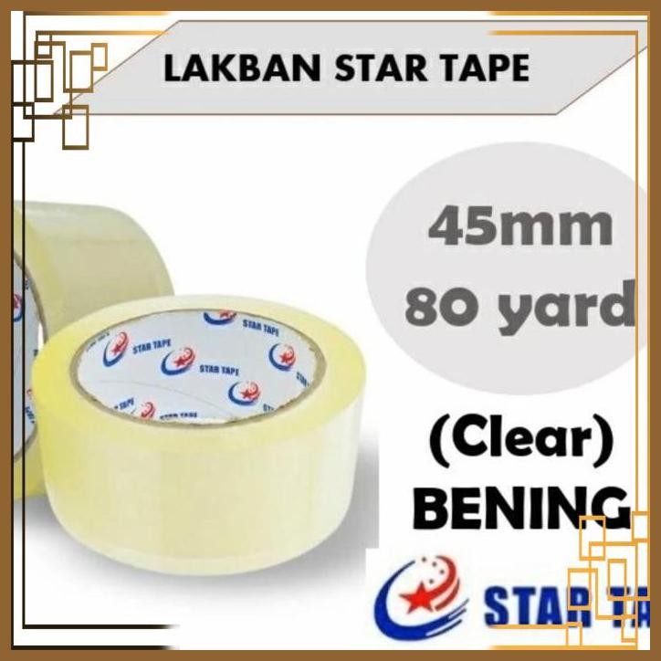 

[JA55] LAKBAN BENING STAR TAPE 45MM X 80YARD (REAL)