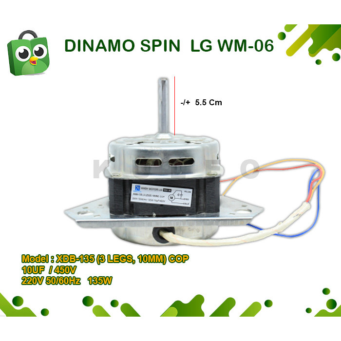 Dinamo Pengering Mesin Cuci / Dinamo Spin LG 135W / Motor Spin LG-WM06