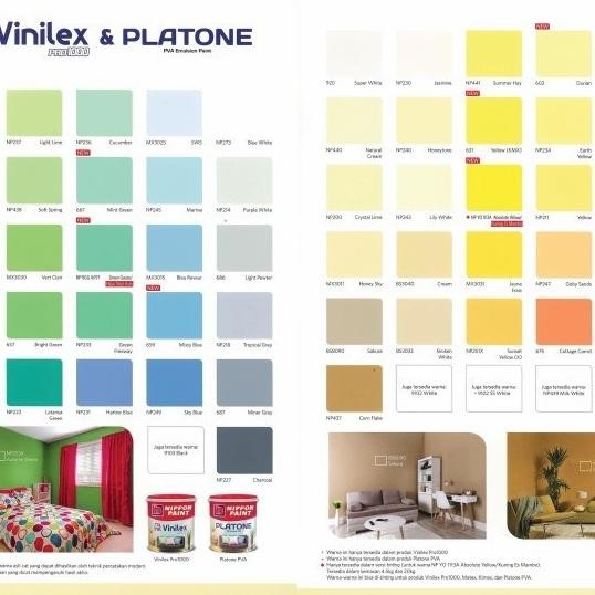 VINILEX PRO 1000 Cat Tembok Gypsum Putih & Warna Pail Pel 20 Kg 20Kg