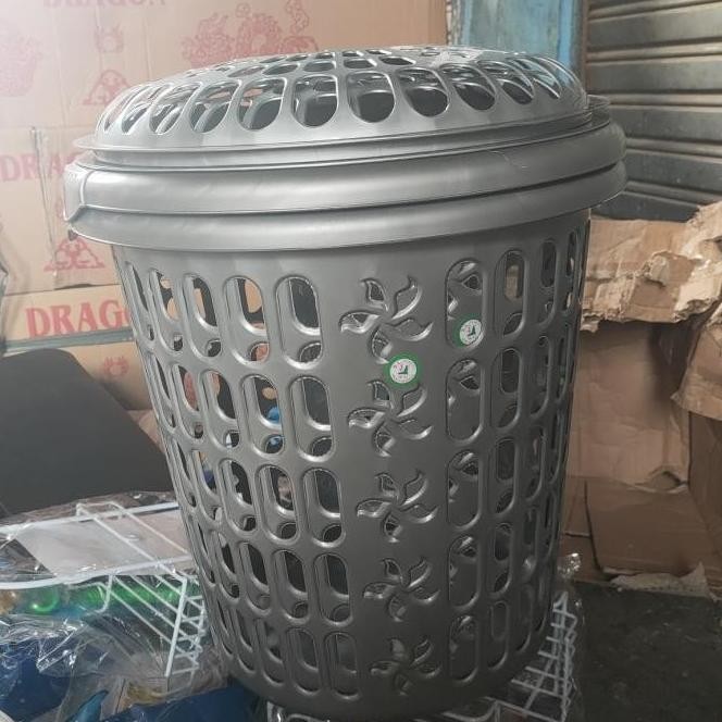 KERANJANG LAUNDRY PLASTIK/KERANJANG BAJU KOTOR SL PLASTIK/BULAT 1411T