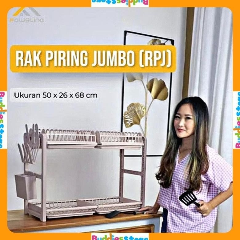 [COD] RAK PIRING 2 SUSUN FAWSLINE JUMBO - RAK PIRING TINGKAT - RAK PLASTIK