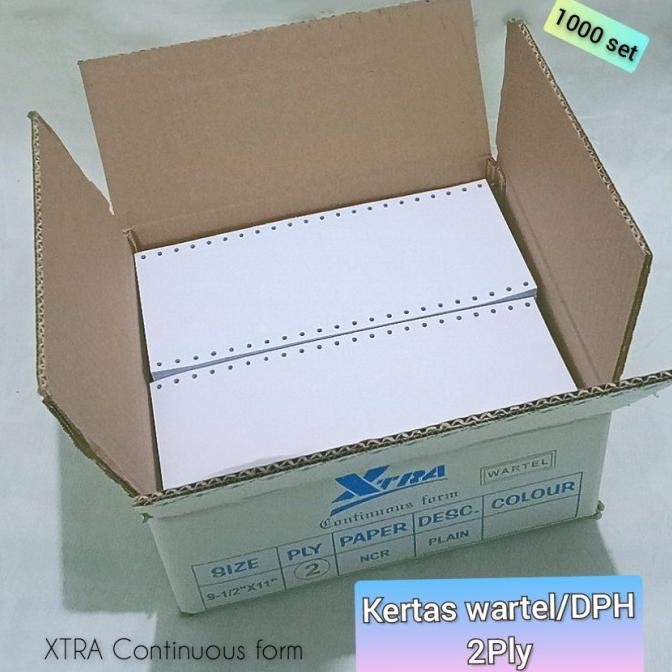 

TERBARU - Kertas WARTEL 2ply Continuous Form 1/4 letter