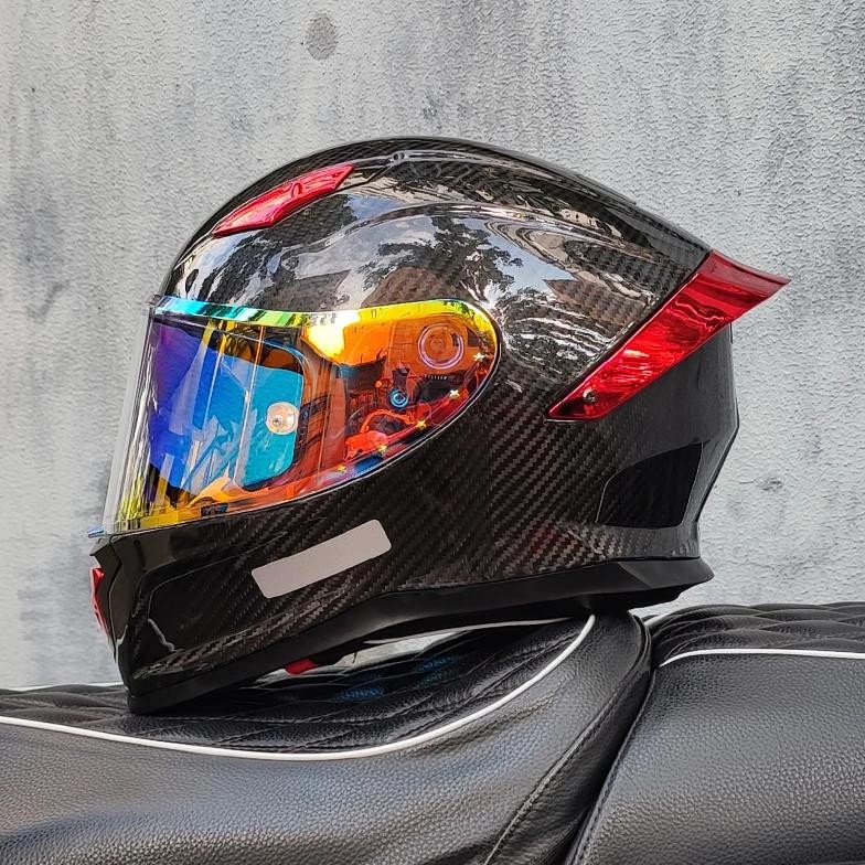carbon fiber full face helmet, motorcycle racing helmet, dot approved