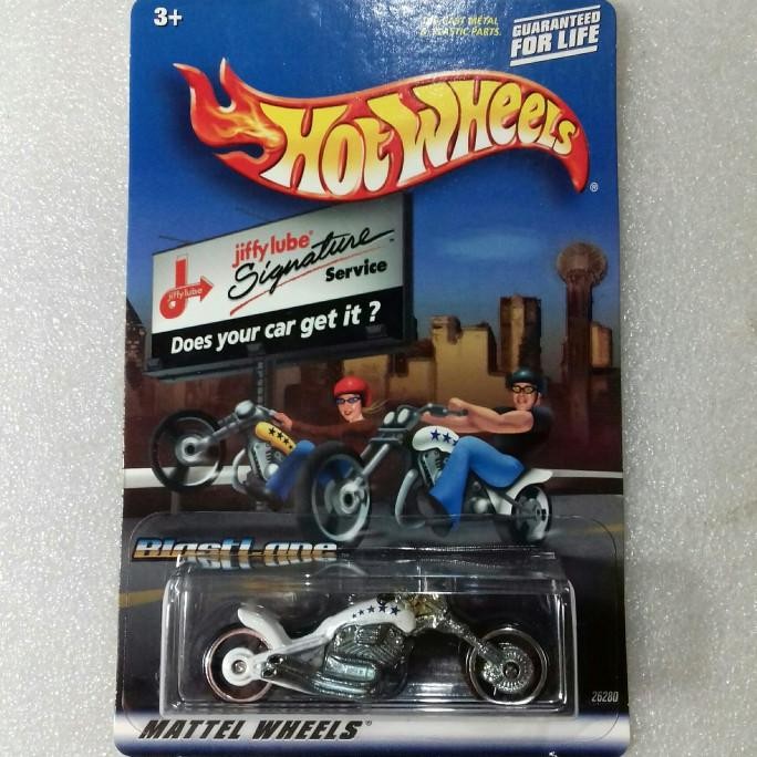 Hot Wheels Motor Choppers Blast Lane. US Card Special Edition Jiffy Lube Signature.