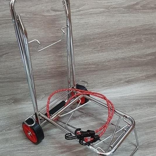 dorongan troli lipat bawa aqua galon dan gas trolley barang serbaguna