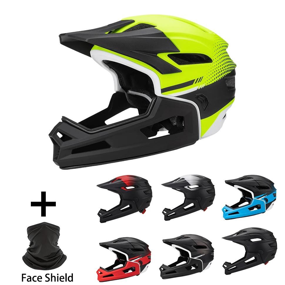 riding helmet and face mask mtb full face helmet man woman bike helmet motocross off-road safety hel