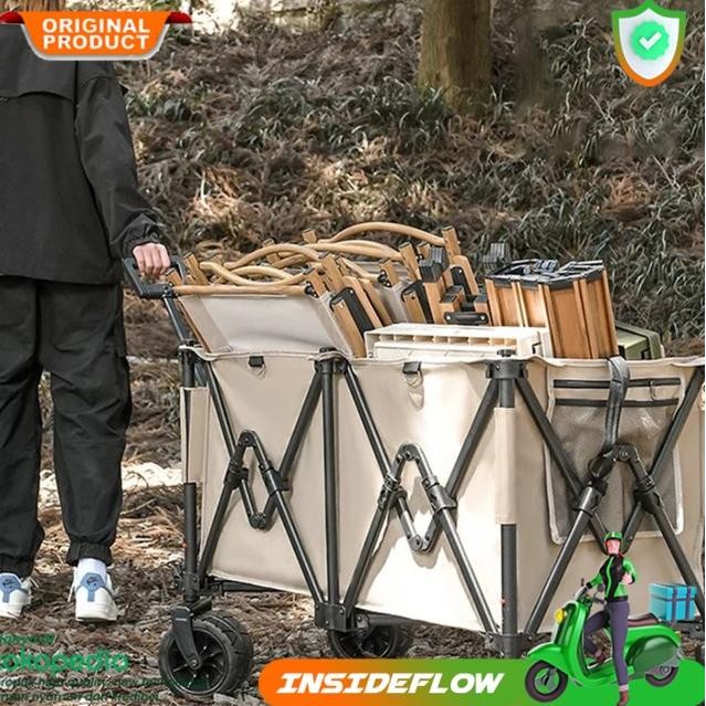 Troli Gerobak Dorong Boot Camp Trolley Oxford Portable Lipat Outdoor