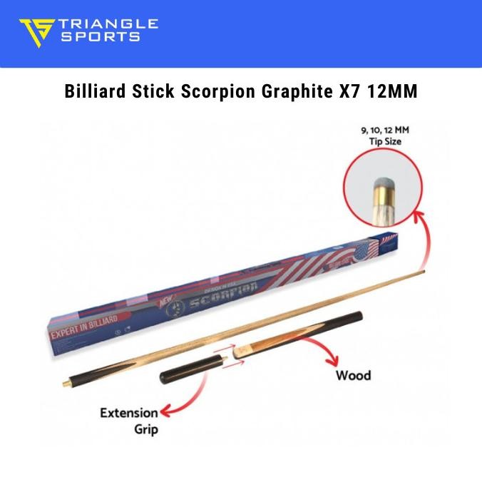 Billiard Stick Scorpion Graphite X7 12mm | Billiard | Stick Billiard RESTOCK