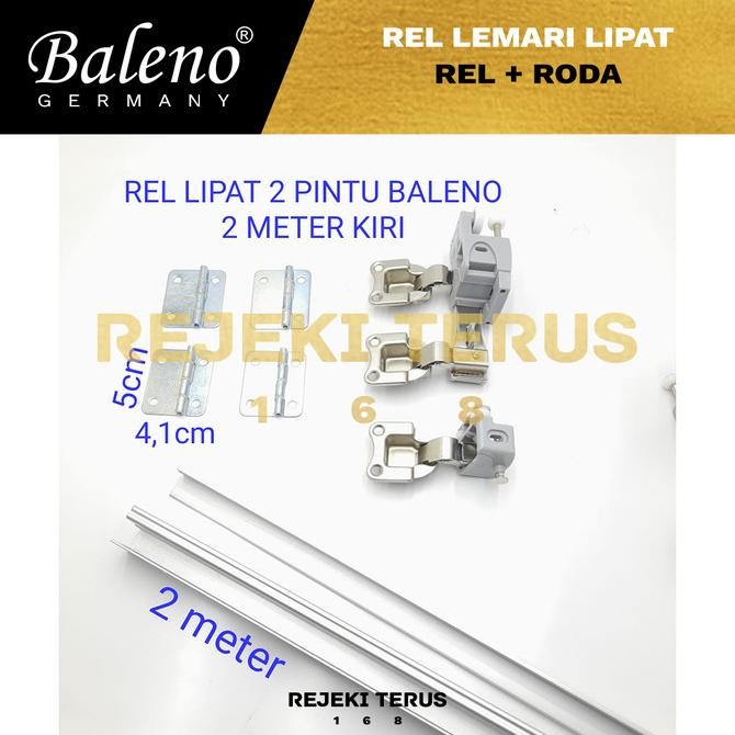 Rel Pintu Lemari Lipat Tarik Dorong + Roda 2M Engsel Fold Foldable Wardrobe